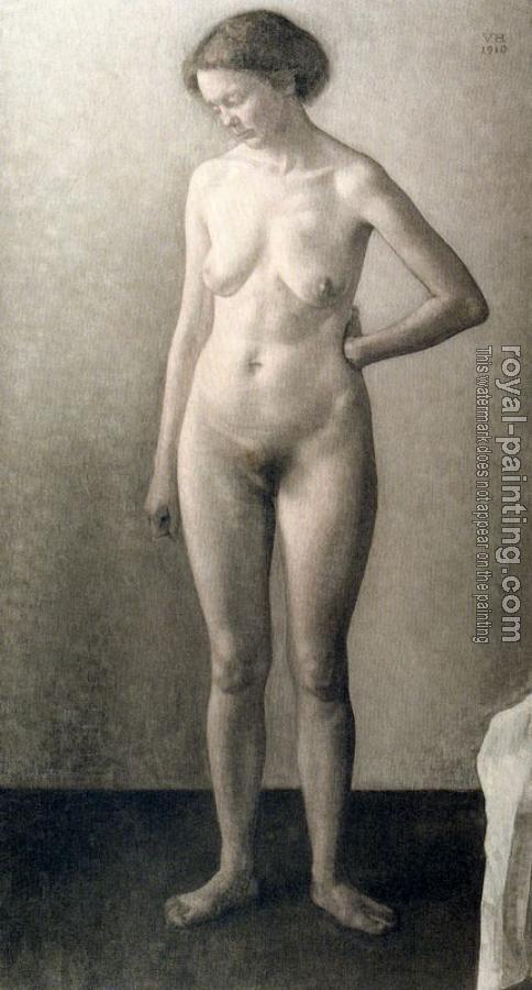 Vilhelm Hammershoi : Nude Female Model